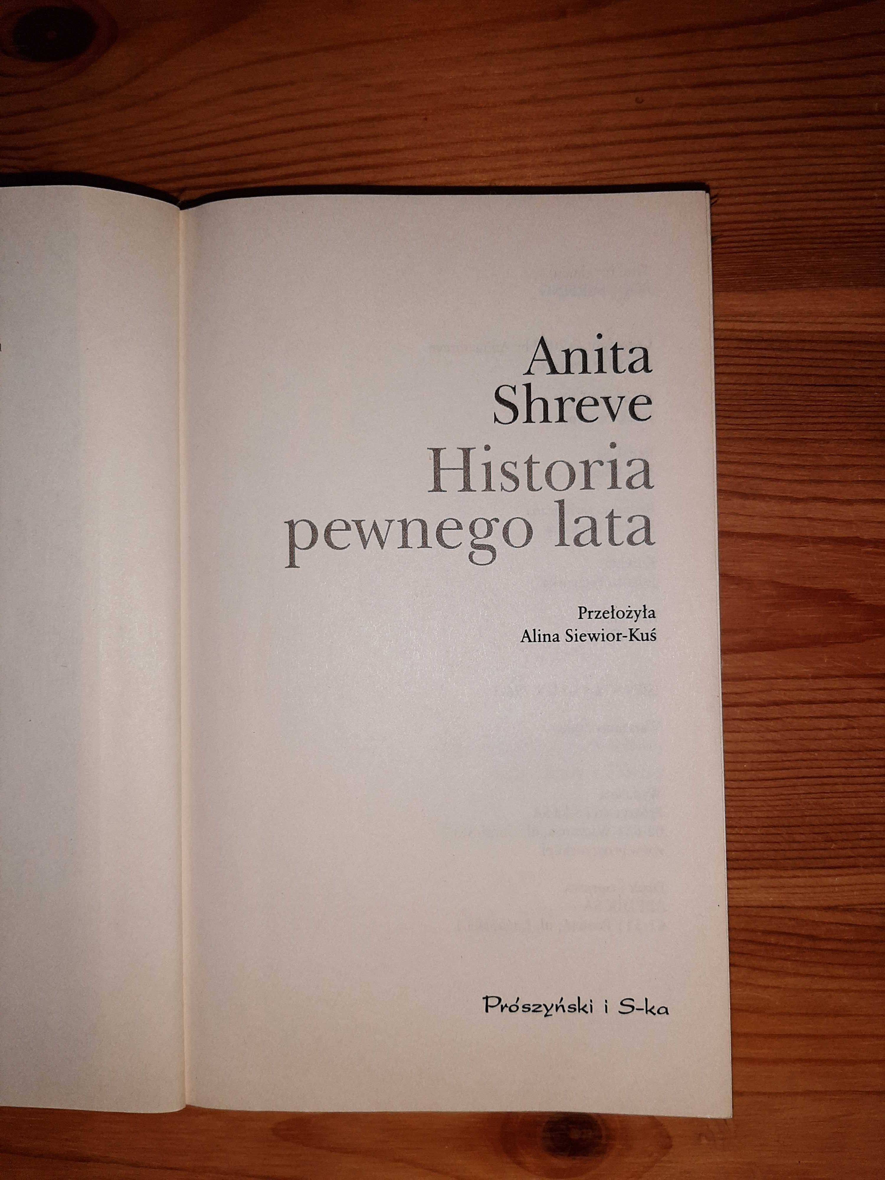 Książka " Historia pewnego lata" Anita Shreve