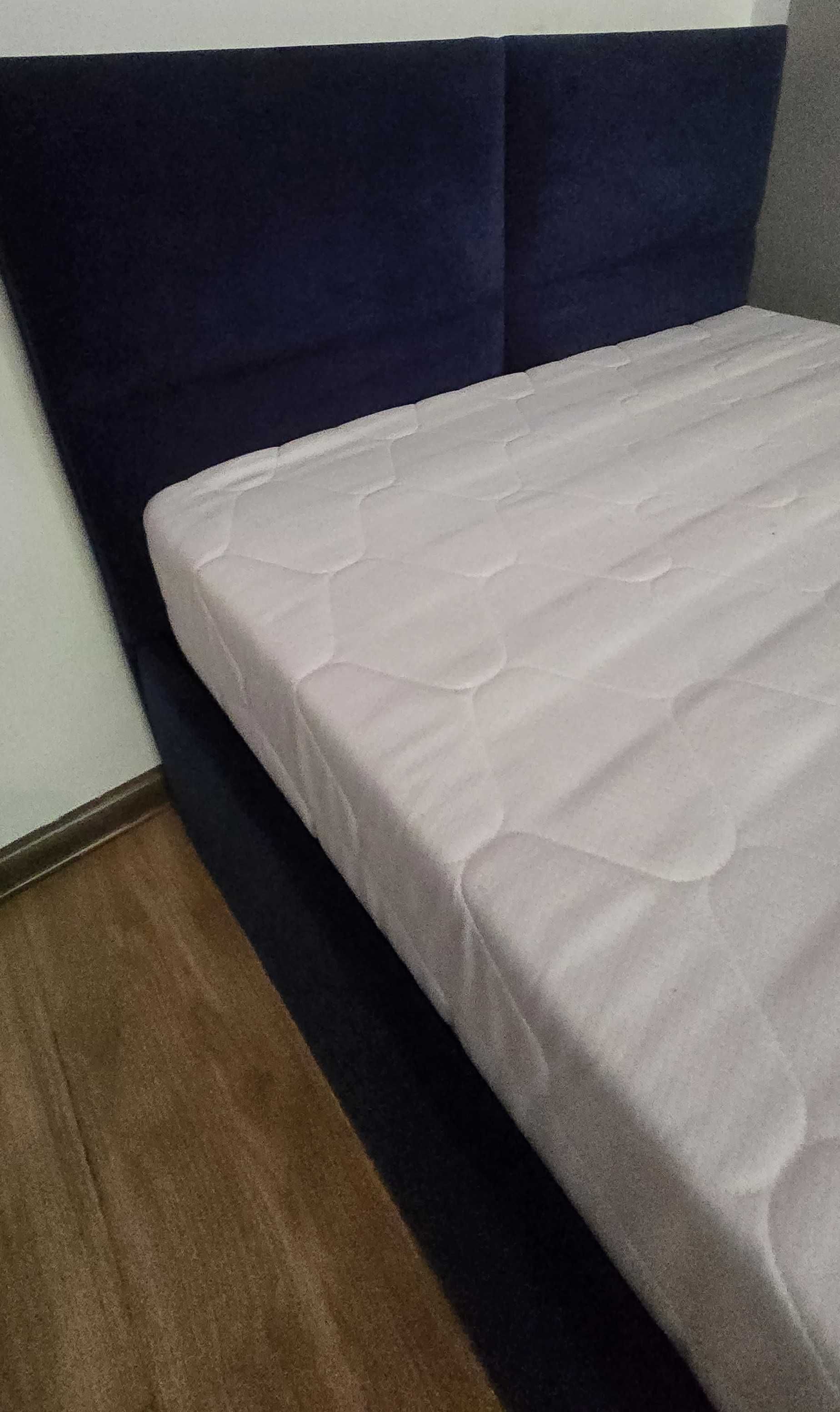 Łóżko 200x90 cm z materacem i pojemnikiem na pościel - jak nowe!