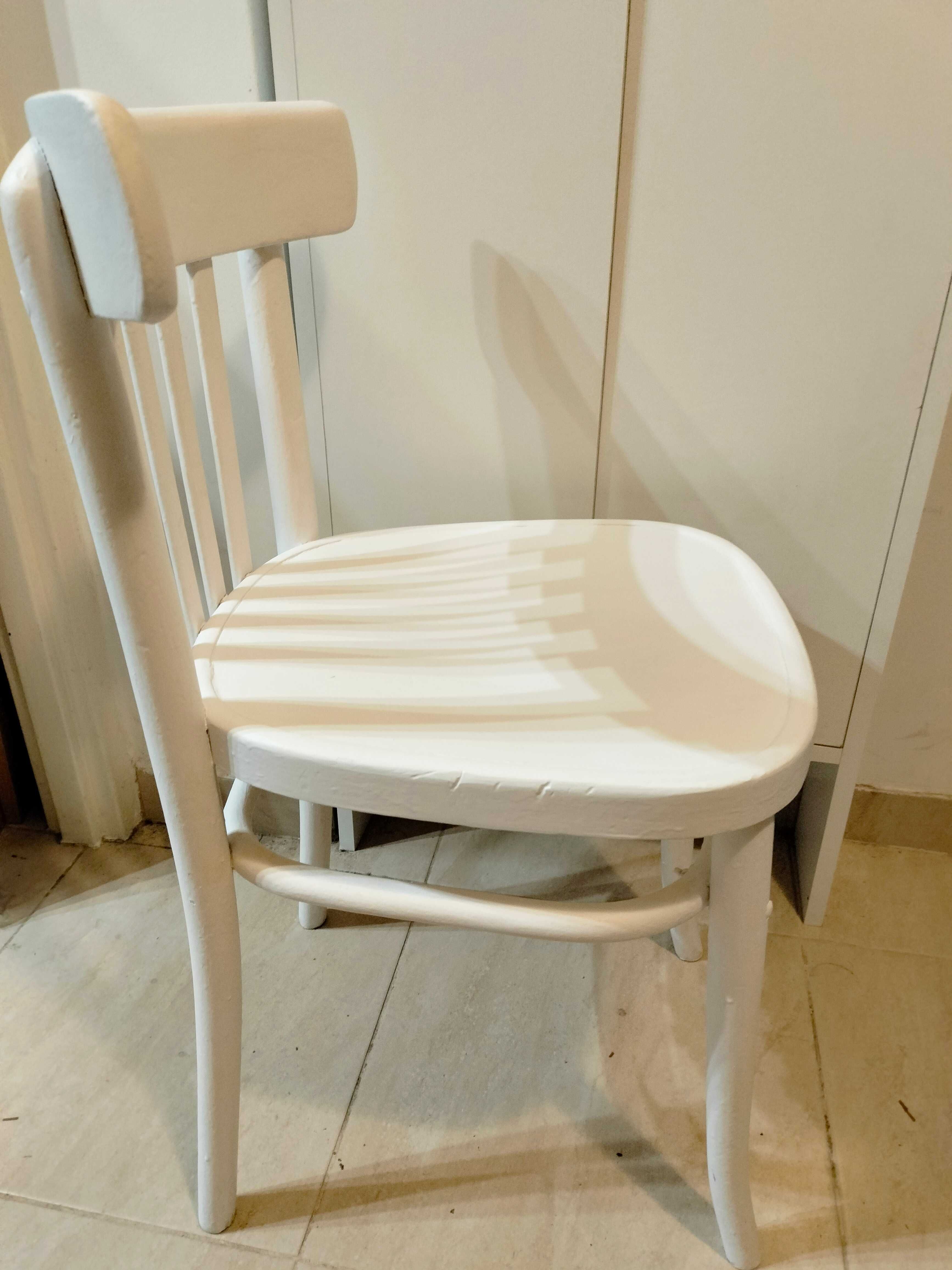 Krzesła retro-vintage, lata 30., białe, matowe, Ursynów Piaseczno