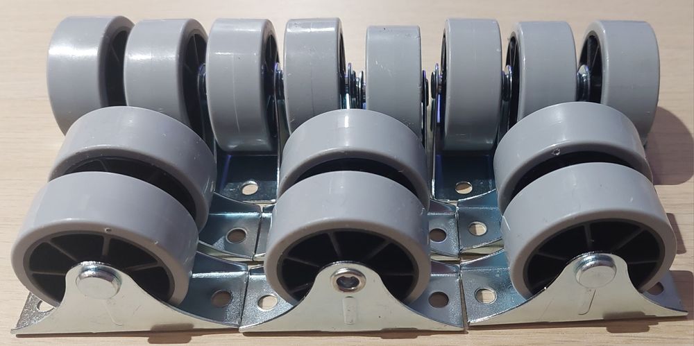 Zestaw 14 stałych kółek do mebli miękka powierzchnia toczenia 40x 16 m