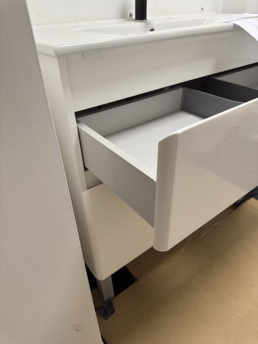 Тумба Палермо 100-U з умивальником Su-100 біла