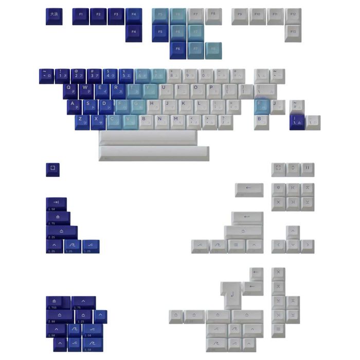 Кейкапи для механічних клавіатур KAT Great Wave (2 різні комплекти)