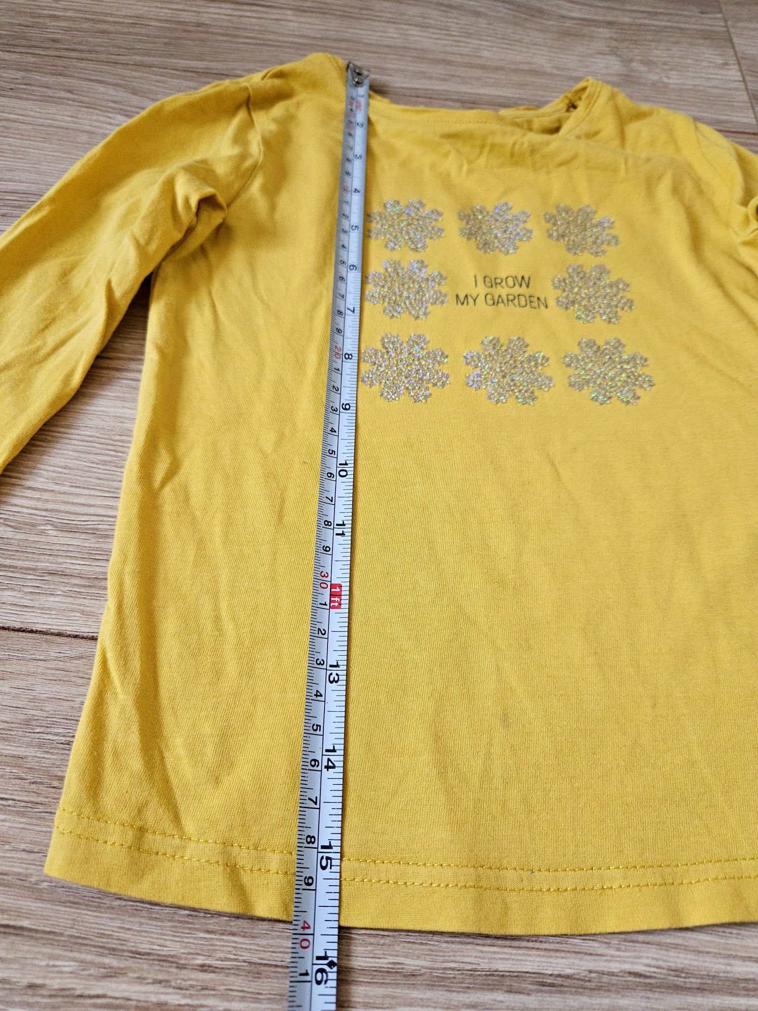 Zestaw 2szt dwupak bluzka z długim rękawem h&m okaidi z aplikacjami