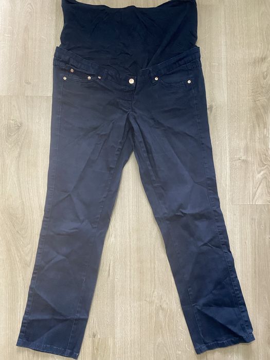 Bpc 46 XXXL granatowe ciążowe spodnie jeasny dżinsy Vintage