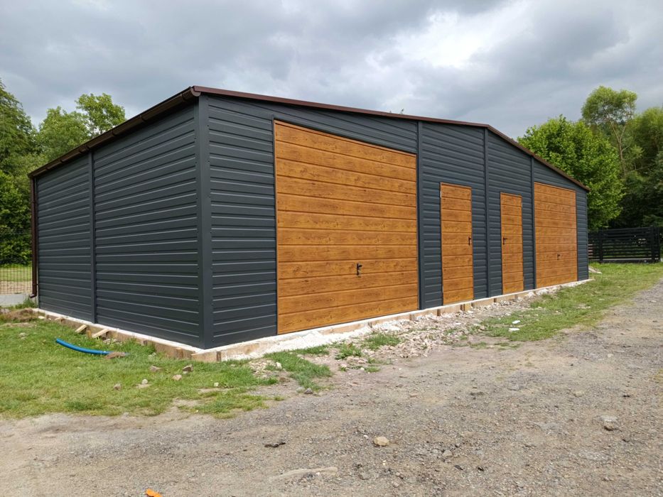 Garaż blaszany garaże blaszane garaż blaszak 12*6 profil 7*5 producent