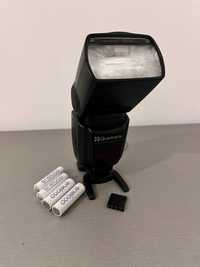 Lampa reporterska do Sony Quadrallite Stroboss 60s + baterie Eneloop