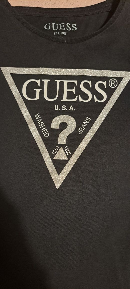 Koszulka tshirt czarny guess 36 38