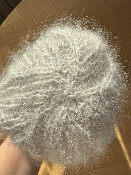 Czapka handmade moher+jedwab