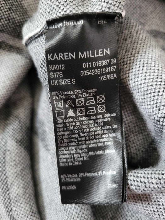 Biało szaro Czarna sukienka Karen Millen 
Stan bardzo dobry 
Rozmiar S