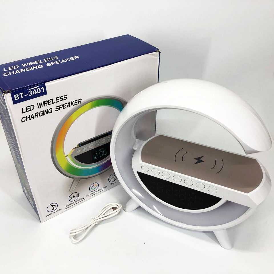 Настільна смарт лампа-нічник G-Smart BT-3401 з бездротовою зарядкою