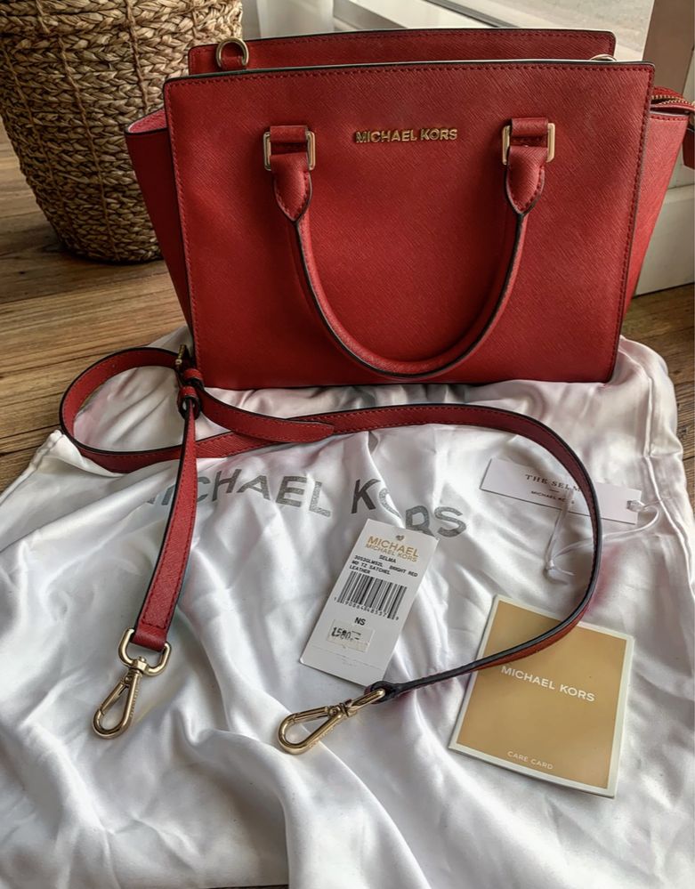 Czerwona torebka Michael Kors
