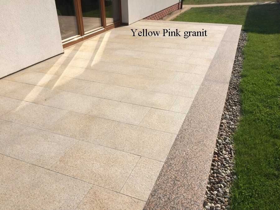 Płytki Granit G682 Yellow Pink płomieniowany 60x60x2 cm