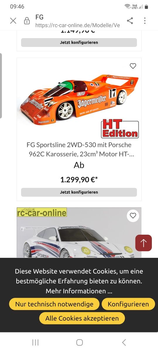 RC 1:5 Porsche Petrol Carson FG Harm Baja Rovan Porsche 962