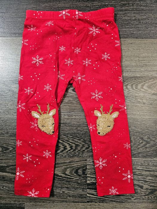 Spodnie legginsy świąteczne renifery