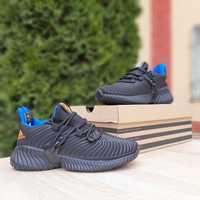 Кросівки дитячі Adidas Alphabounce Instinct, чорні з синім, 36-41р