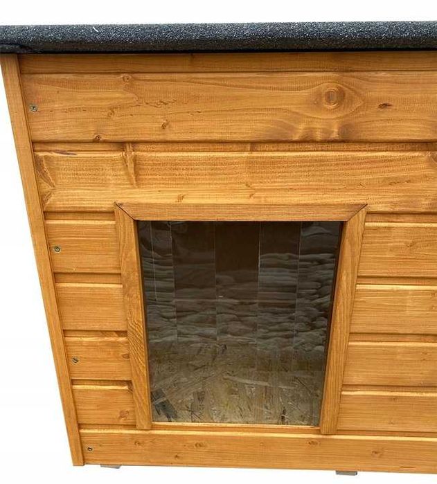 NOWA BUDA DLA PSA Duża Ocieplona Podłoga i Dach 2XL 96 x 65 Teak