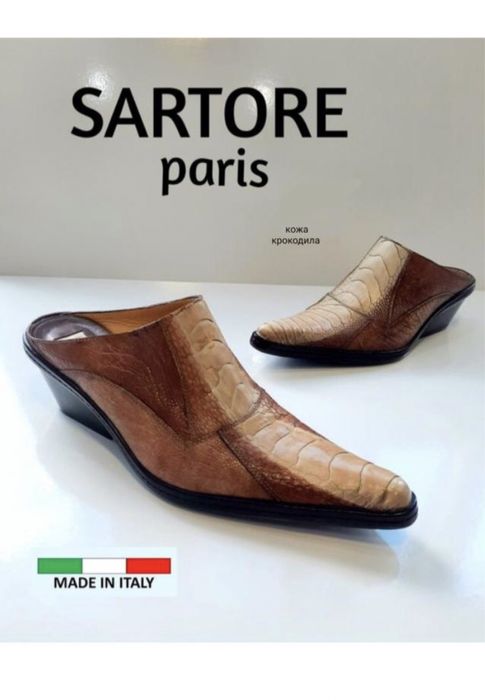 Мюли из кожи крокодила р.37