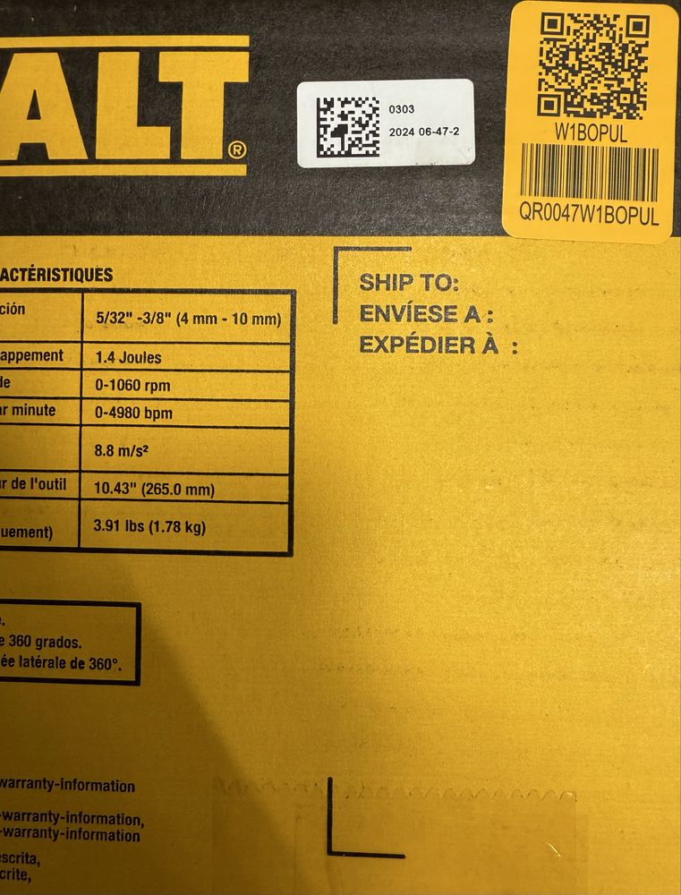 DeWalt  перфоратор DCH172B