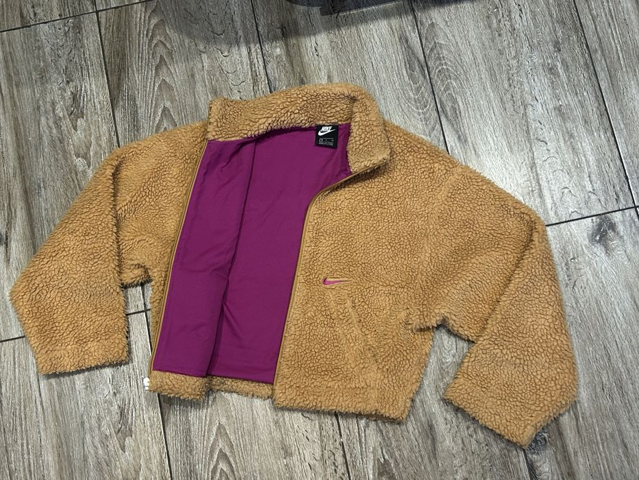Damski Polar Kurtka  Sherpa Nike Swoosh roz S