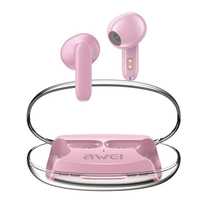 Awei Słuchawki Bluetooth 5.3 T85 Enc Tws + Stacja Dokująca Różowy/Pink