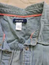 Cienka, jeansowa bluzka dla dziewczynki, rozm.152 cm, firmy Okaidi
