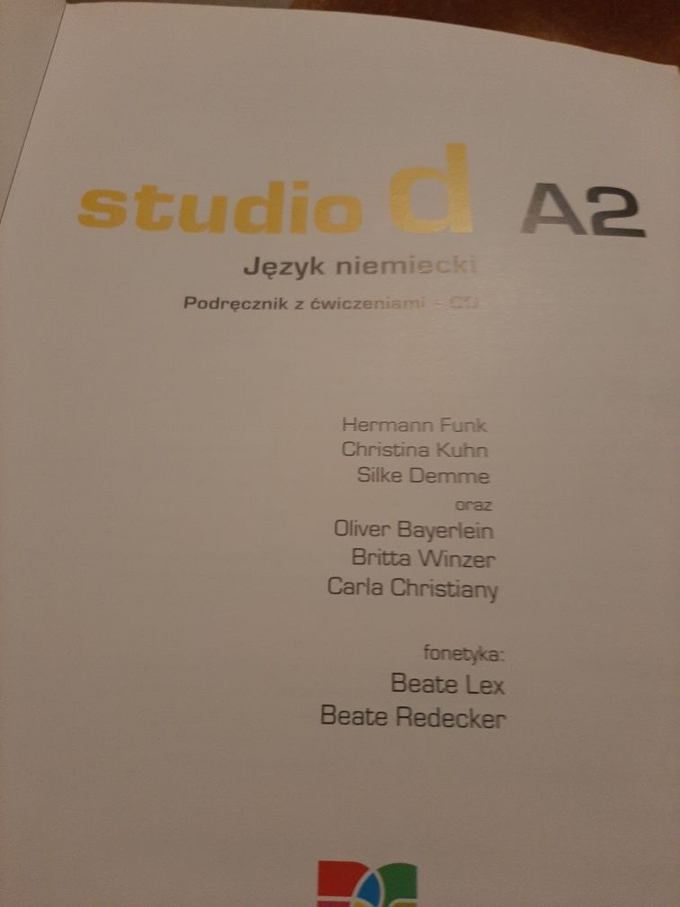Studio dA2 Język niemiecki podręxznik z ćwiczeniami + CD
