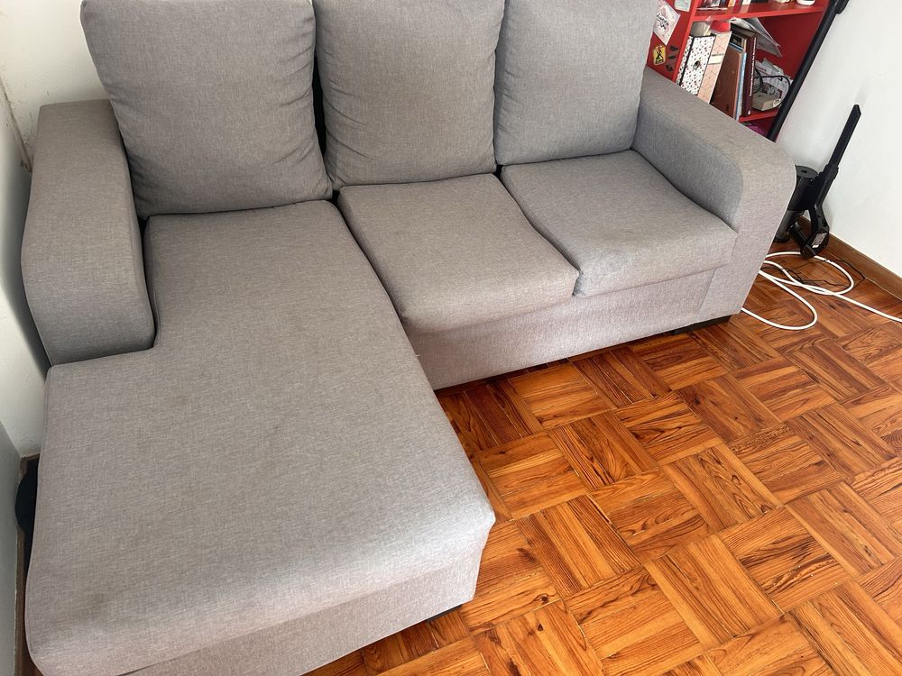 Sofa 3 lugares com chaise longue