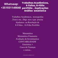 Trabalhos Académicos explicações E-folios,  G-Fólio  teses monografia