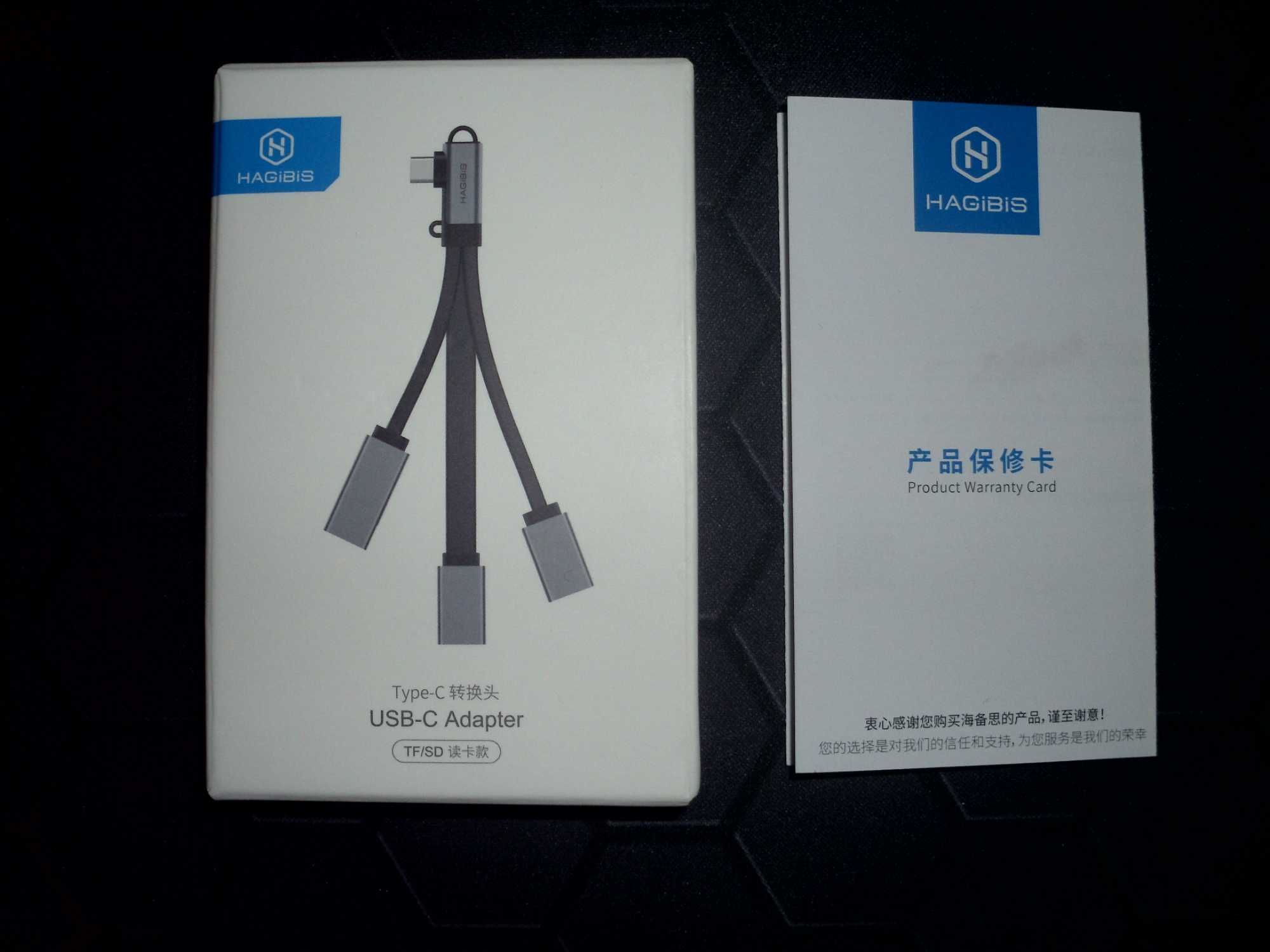 USB HUB /Док-станція 4-в-1/ USB Type C - USB 3.1 + USB 2.0+ SD/TF