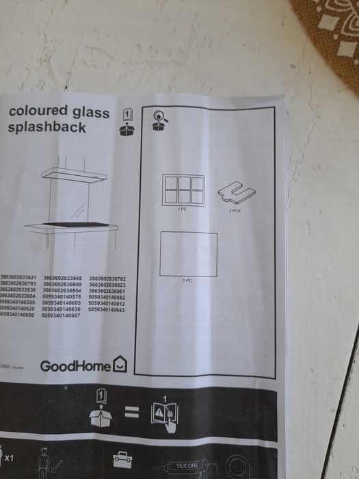 Płyta z szkła hartowanego do kuchni szara