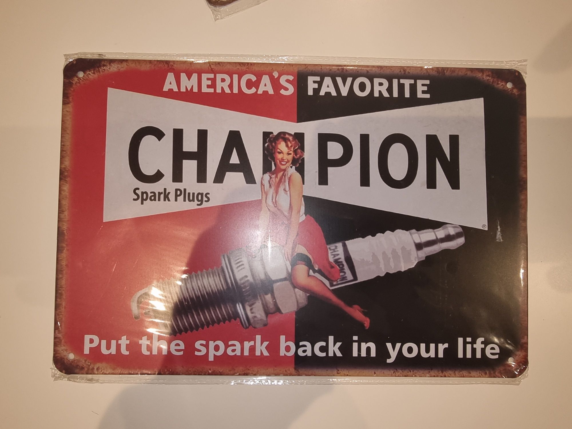 Placa Metálica Champion