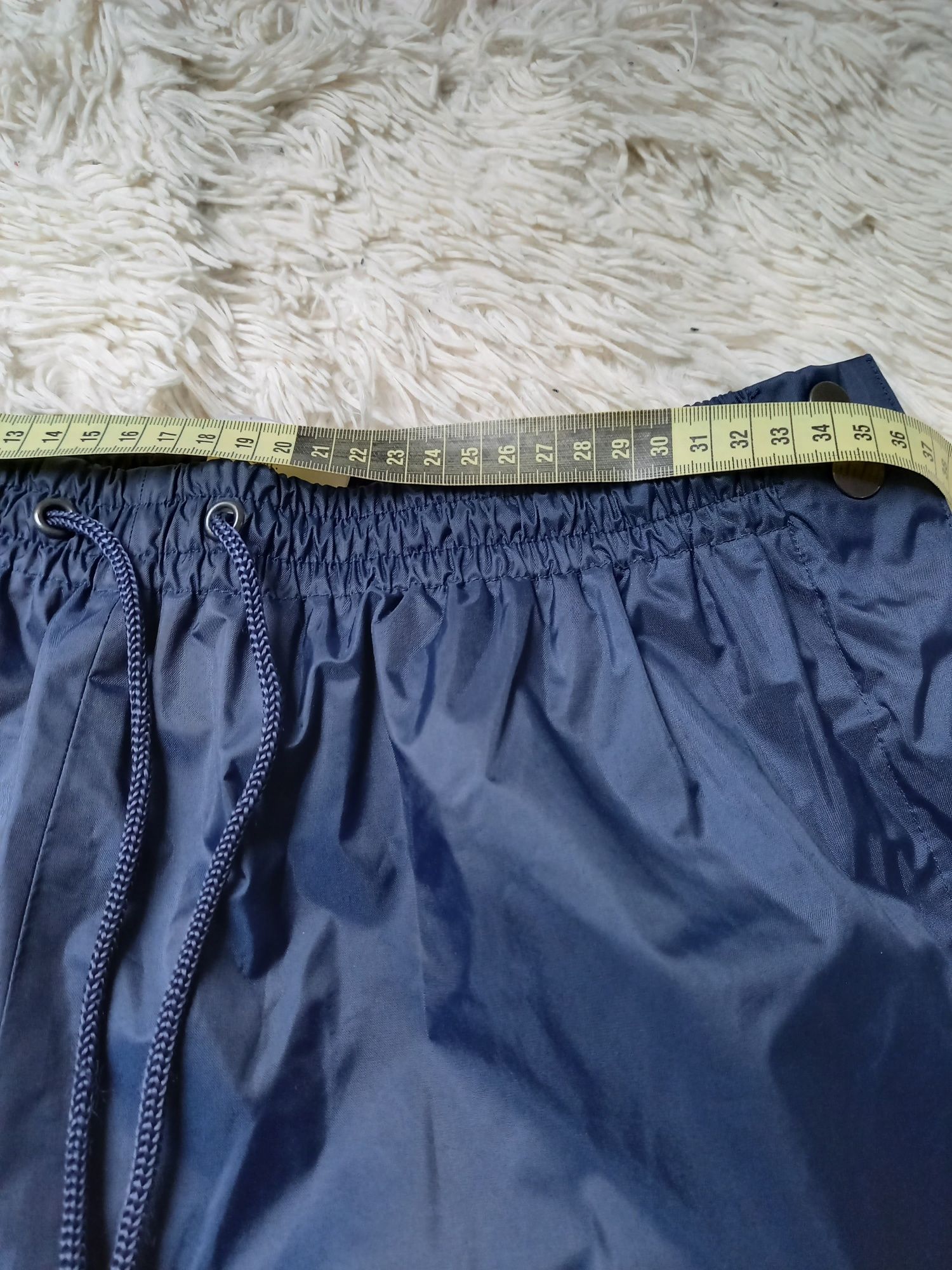 Spodnie narciarskie ortalionowe niebieskie męskie rozmiar M