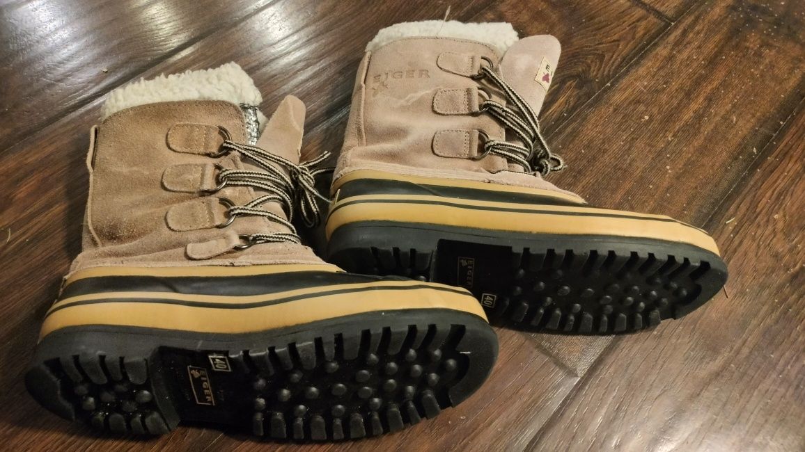 EIGER kozaki buty śniegowce rozmiar 40 wkładka 25cm skóra guma