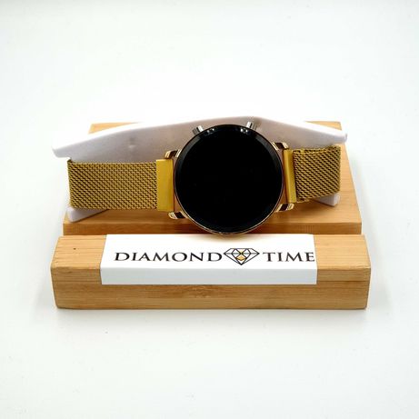 Zegarek LED na wzór smartwatch-a złoty bransoleta na magnes