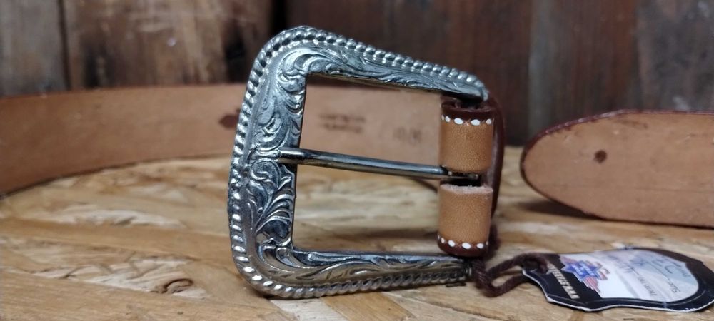 Stars & Stripes Pas Skórzany Kowbojski Country Western Pasek