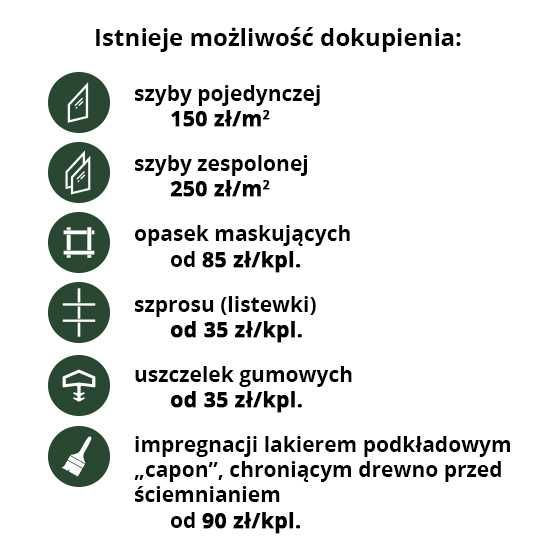 Drewniane Okno Dwuskrzydłowe 100x120 cm Otwierane ze Szprosem i Opaską
