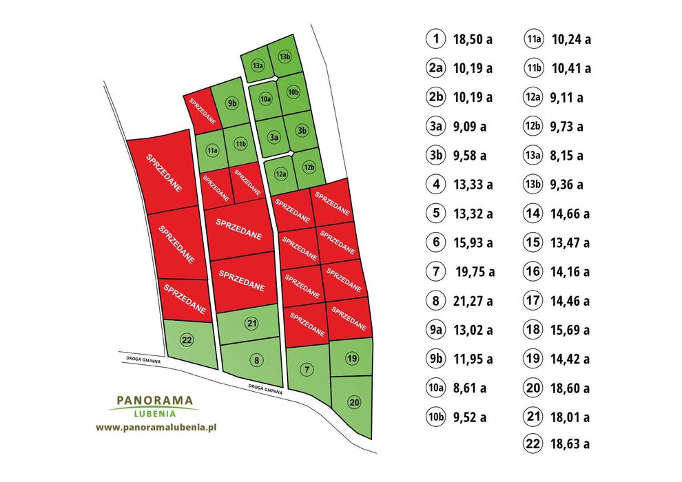 DO SPRZEDNIA widokowa działka w LUBENI k/Rzeszowa wszystkie media, WZ
