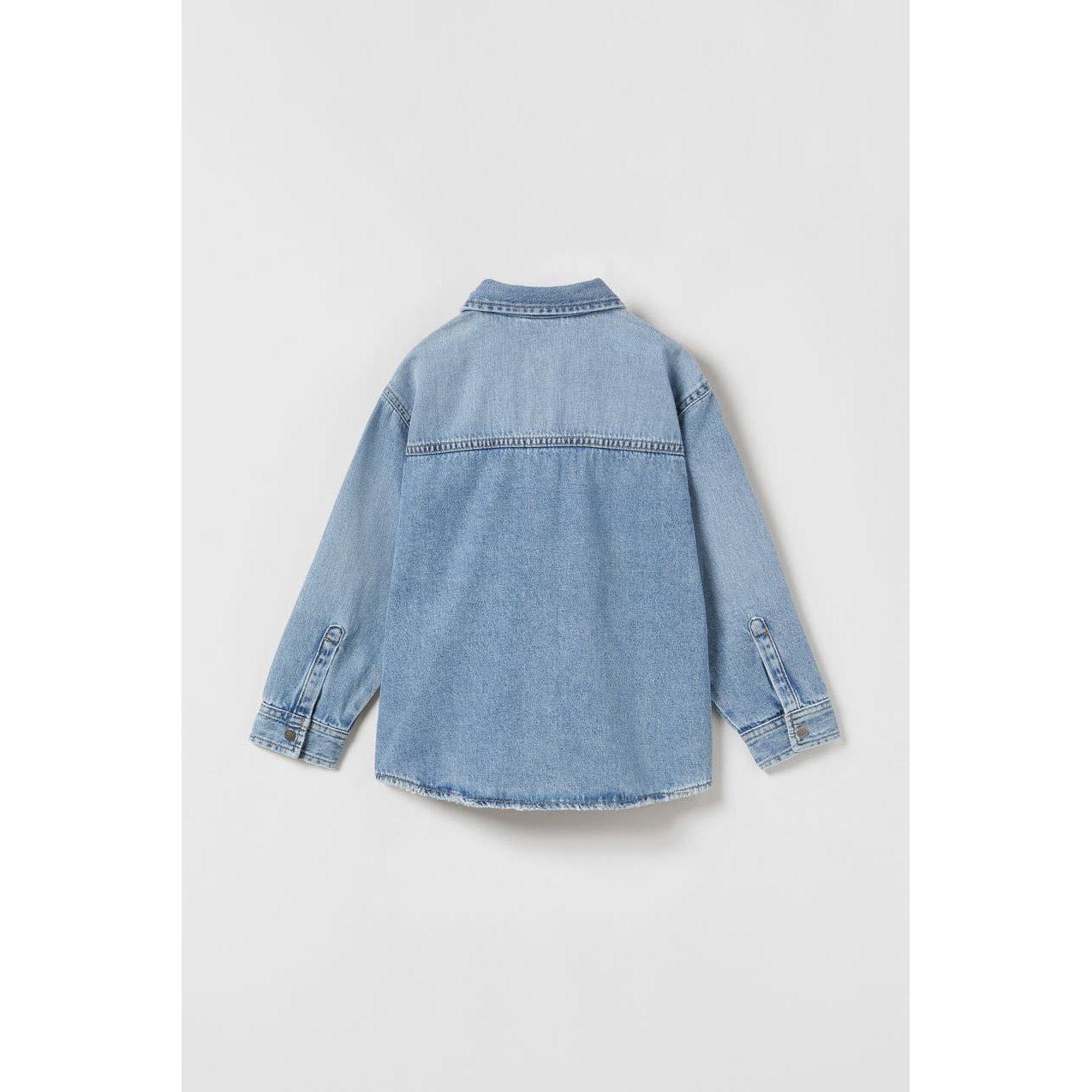 Стильная детская джинсовая рубашка Zara 116 см