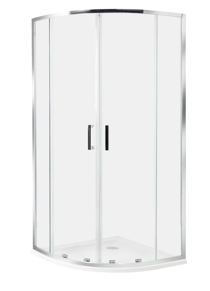 Base e Cabine de duche 90 x 90 x 185 cm Prateado