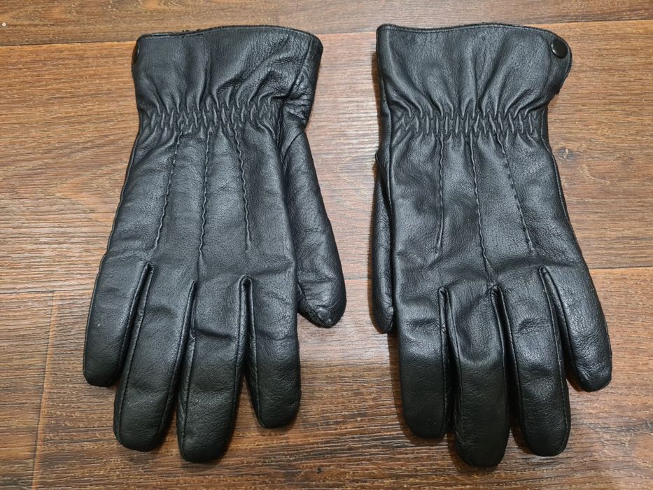 Мужские перчатки Б.У кожа с мехом до -5°С.