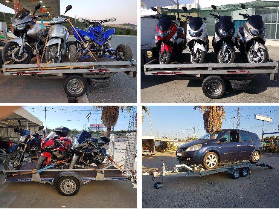 Transporte de motas karting moto4 carros