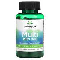 Мультивітаміни з залізом Swanson Multi with Iron США