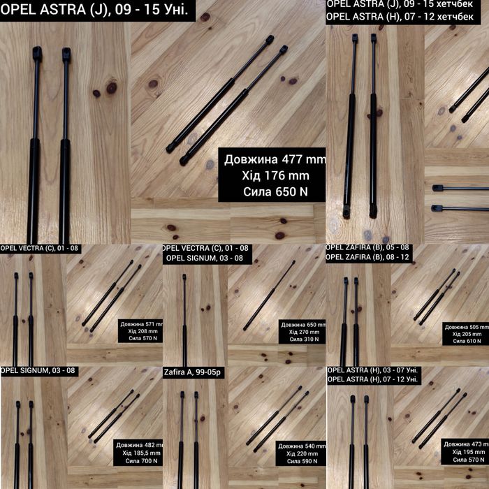 Упор Амортизатор Багажника Zafira,AstraH,Insignia,Vectra,Signum,AstraJ