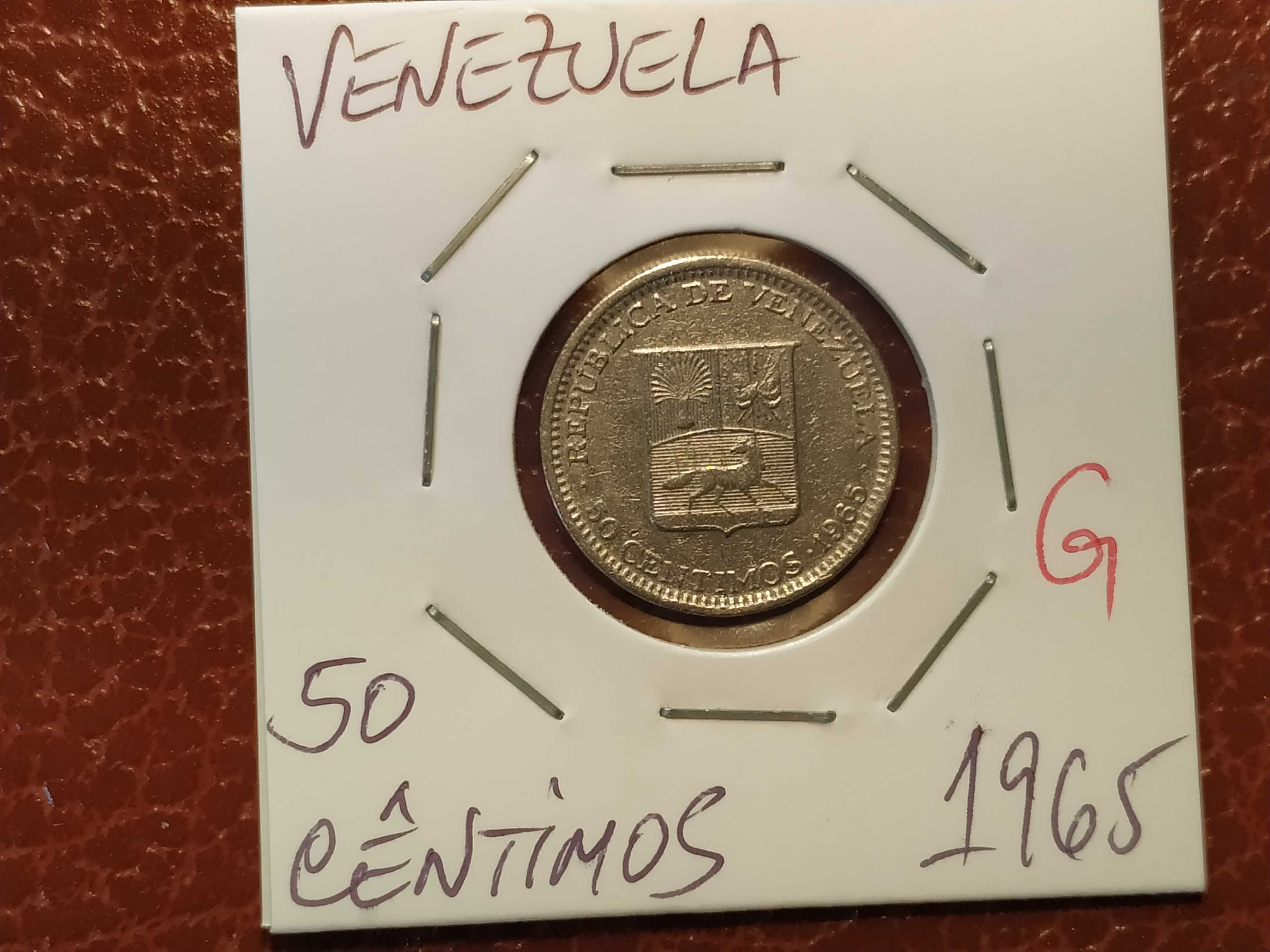 Vebezuela - moeda de 50 cêntimos de 1965 (G)
