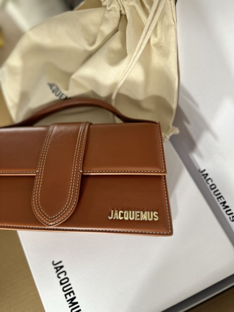 Жакмю jacquemus коричнева рыжая сумка le grand bambino