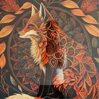 The Golden Autumn Fox Wall Art