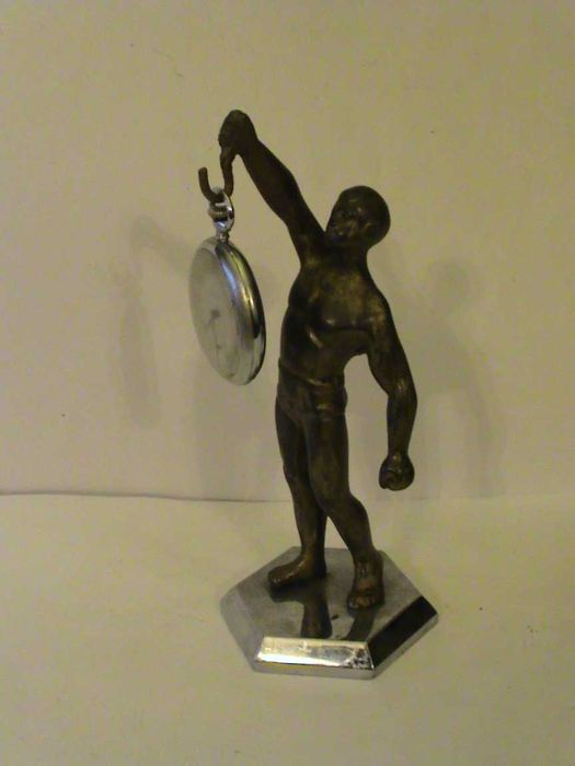 Stojak FIGURALNY metalowy na zegarek kieszonkowy - Rzadkość