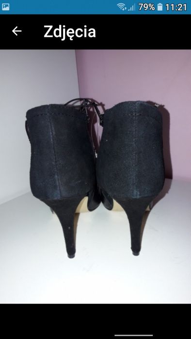 Buty czarne eko nowe 37