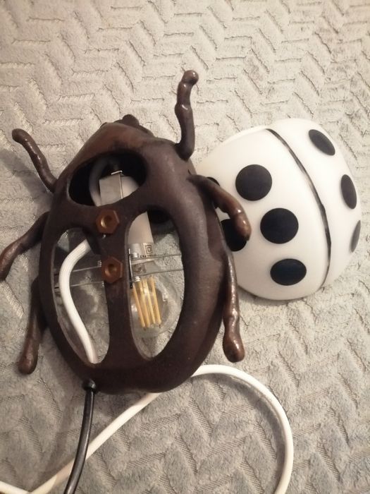 Stara żeliwna ciężka zabytkowa lampa kolekcjonerska OKAZJA