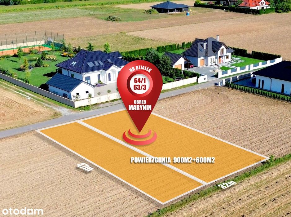 Działka budowlana z warunkami zabudowy - Marynin, gm. Konopnica